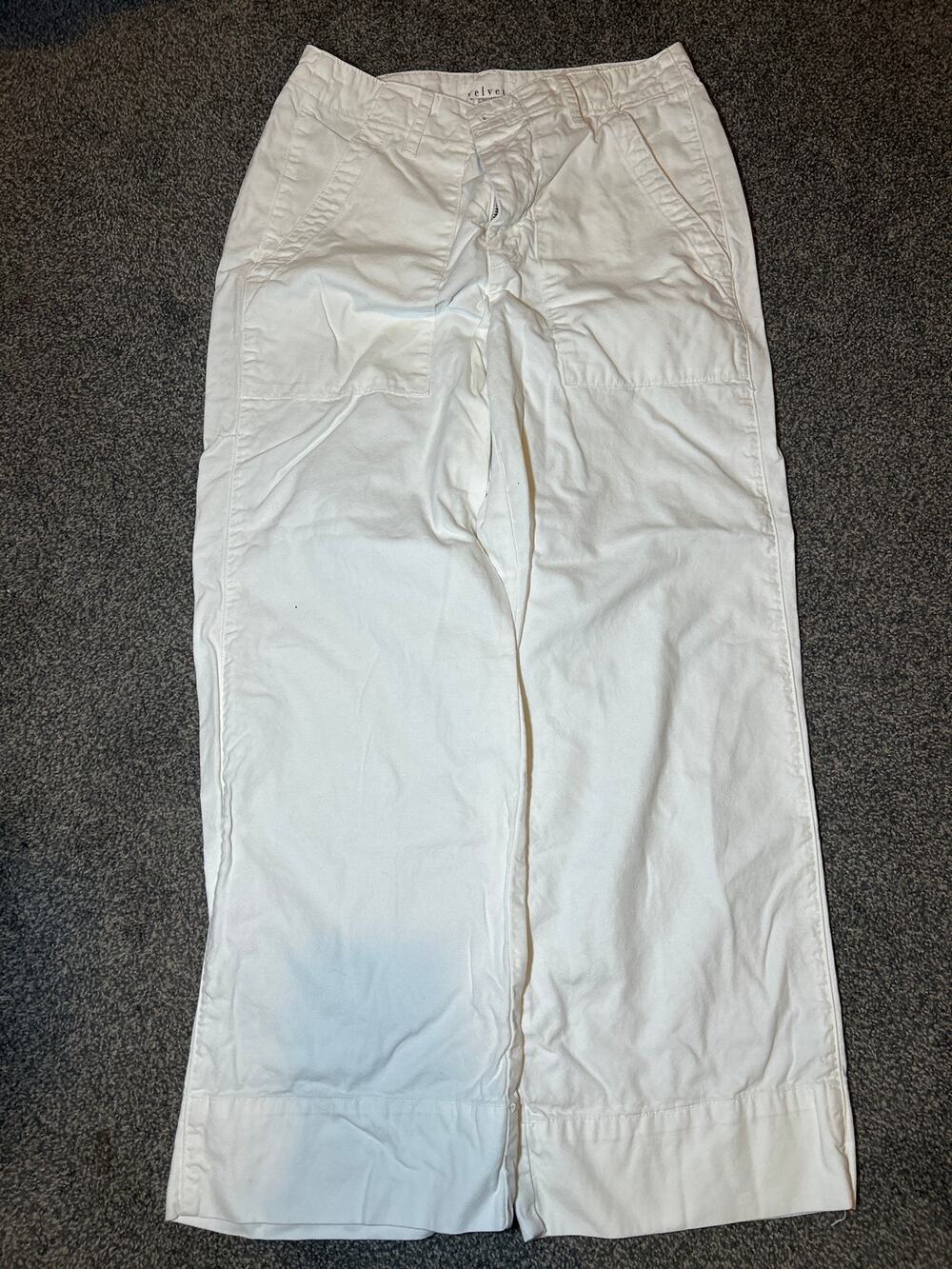 Velvet By Graham & Spencer Ventura Pants Wide Leg white  Utilty Size 4